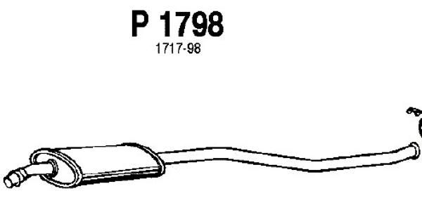 FENNO Vidējais izpl. gāzu trokšņa slāpētājs P1798