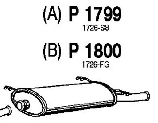 FENNO Izplūdes gāzu trokšņa slāpētājs (pēdējais) P1799