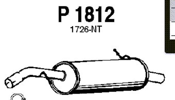 FENNO Izplūdes gāzu trokšņa slāpētājs (pēdējais) P1812