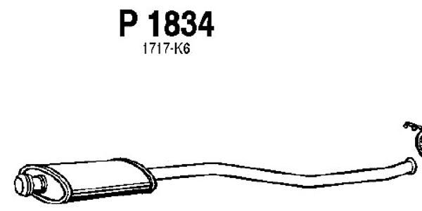 FENNO Vidējais izpl. gāzu trokšņa slāpētājs P1834