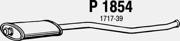 FENNO Средний глушитель выхлопных газов P1854