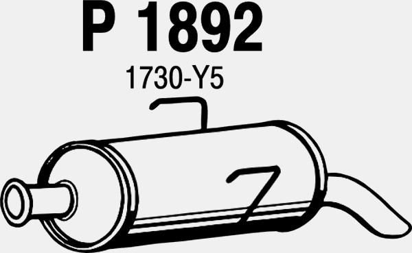 FENNO Глушитель выхлопных газов конечный P1892