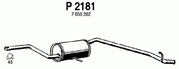 FENNO Izplūdes gāzu trokšņa slāpētājs (pēdējais) P2181