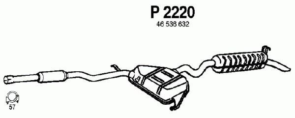 FENNO Глушитель выхлопных газов конечный P2220