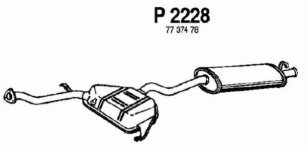 FENNO Izplūdes gāzu trokšņa slāpētājs (pēdējais) P2228
