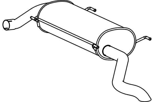 FENNO Izplūdes gāzu trokšņa slāpētājs (pēdējais) P2250