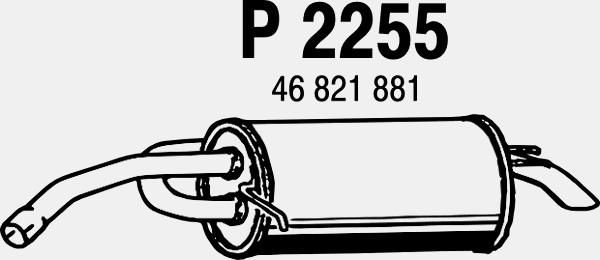 FENNO Izplūdes gāzu trokšņa slāpētājs (pēdējais) P2255