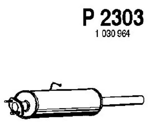 FENNO Vidējais izpl. gāzu trokšņa slāpētājs P2303