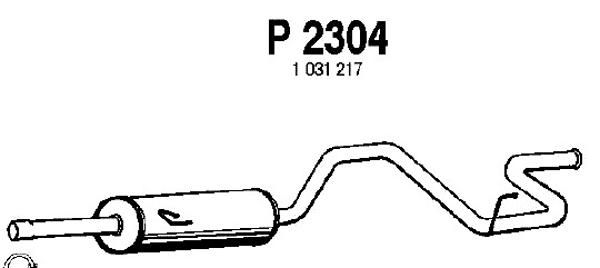 FENNO Vidējais izpl. gāzu trokšņa slāpētājs P2304