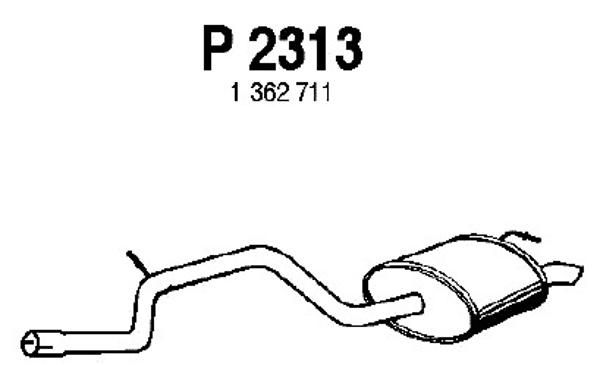 FENNO Izplūdes gāzu trokšņa slāpētājs (pēdējais) P2313