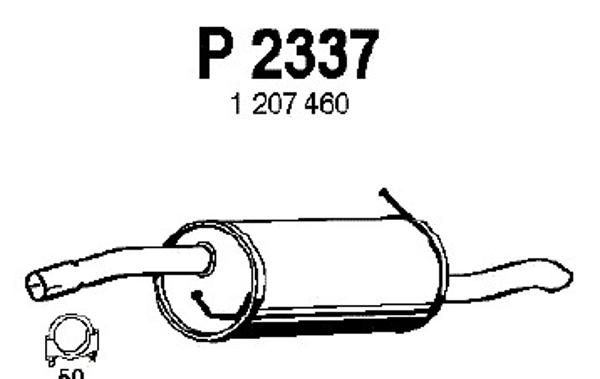 FENNO Izplūdes gāzu trokšņa slāpētājs (pēdējais) P2337