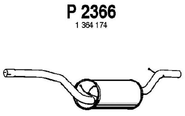 FENNO Izplūdes gāzu trokšņa slāpētājs (pēdējais) P2366