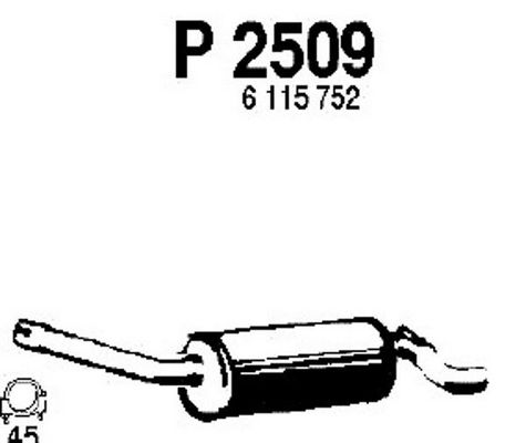 FENNO Глушитель выхлопных газов конечный P2509