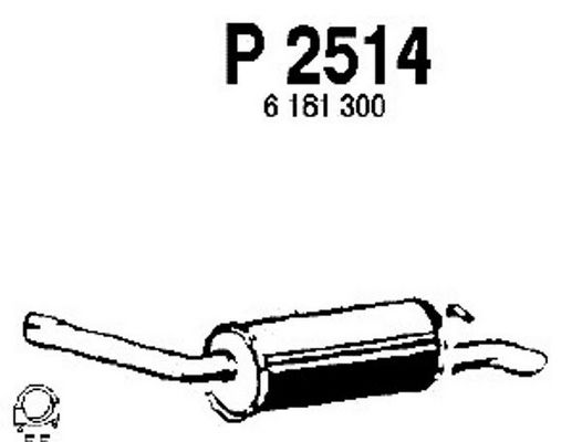 FENNO Izplūdes gāzu trokšņa slāpētājs (pēdējais) P2514