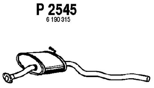 FENNO Vidējais izpl. gāzu trokšņa slāpētājs P2545
