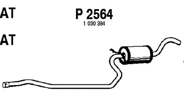 FENNO Средний глушитель выхлопных газов P2564