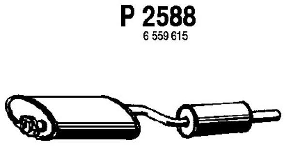 FENNO Vidējais izpl. gāzu trokšņa slāpētājs P2588