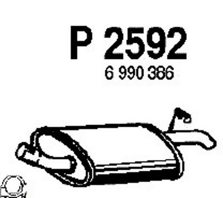 FENNO Izplūdes gāzu trokšņa slāpētājs (pēdējais) P2592