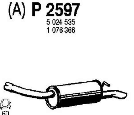 FENNO Izplūdes gāzu trokšņa slāpētājs (pēdējais) P2597