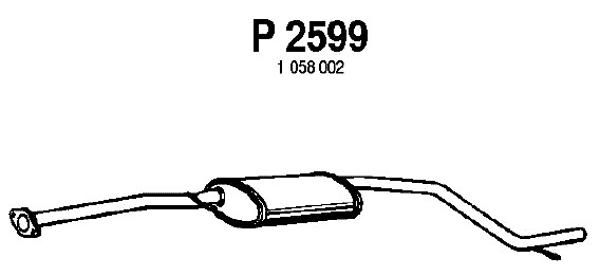 FENNO Vidējais izpl. gāzu trokšņa slāpētājs P2599