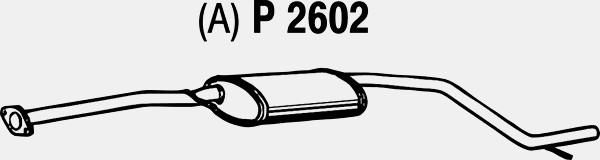 FENNO Vidējais izpl. gāzu trokšņa slāpētājs P2602