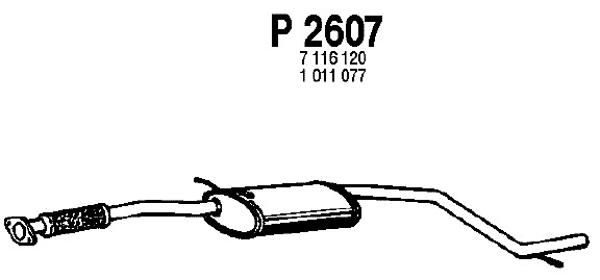 FENNO Vidējais izpl. gāzu trokšņa slāpētājs P2607