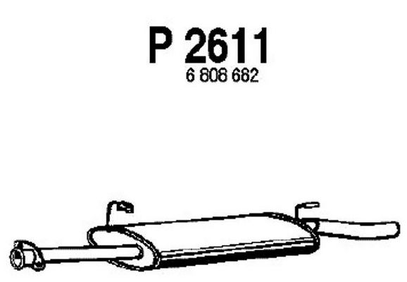 FENNO Vidējais izpl. gāzu trokšņa slāpētājs P2611