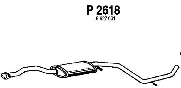 FENNO Средний глушитель выхлопных газов P2618