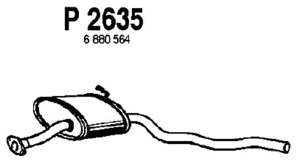 FENNO Vidējais izpl. gāzu trokšņa slāpētājs P2635