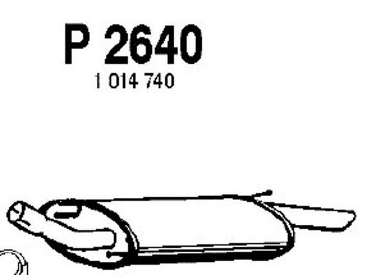 FENNO Izplūdes gāzu trokšņa slāpētājs (pēdējais) P2640