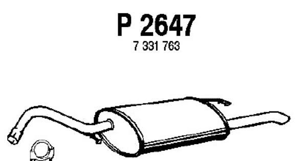 FENNO Глушитель выхлопных газов конечный P2647