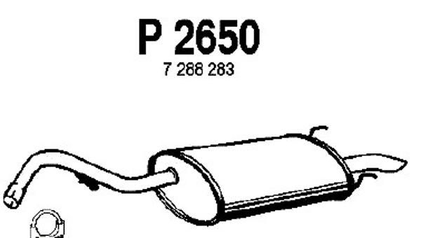 FENNO Глушитель выхлопных газов конечный P2650