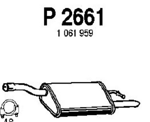 FENNO Izplūdes gāzu trokšņa slāpētājs (pēdējais) P2661