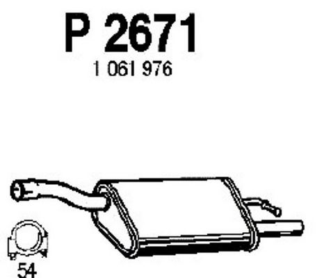 FENNO Izplūdes gāzu trokšņa slāpētājs (pēdējais) P2671