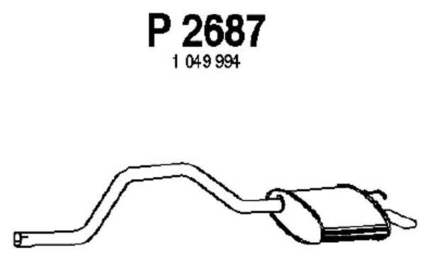 FENNO Izplūdes gāzu trokšņa slāpētājs (pēdējais) P2687