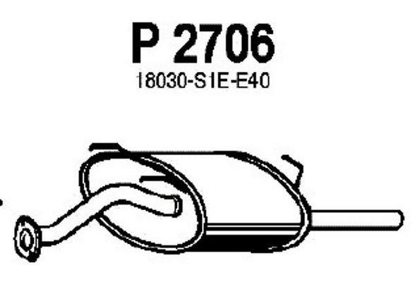 FENNO Глушитель выхлопных газов конечный P2706