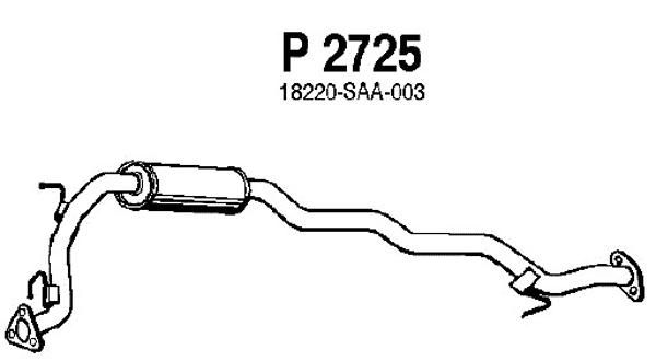 FENNO Средний глушитель выхлопных газов P2725