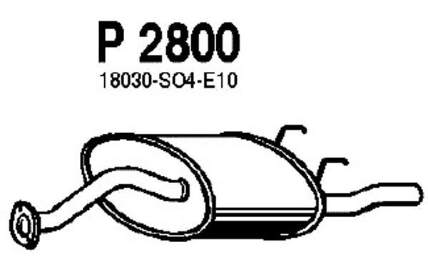 FENNO Глушитель выхлопных газов конечный P2800
