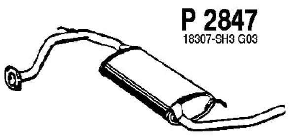 FENNO Izplūdes gāzu trokšņa slāpētājs (pēdējais) P2847