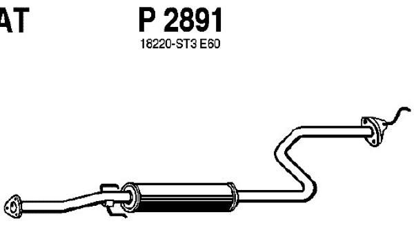 FENNO Vidējais izpl. gāzu trokšņa slāpētājs P2891