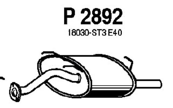 FENNO Izplūdes gāzu trokšņa slāpētājs (pēdējais) P2892
