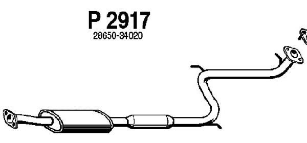FENNO Vidējais izpl. gāzu trokšņa slāpētājs P2917