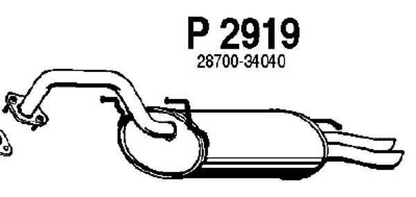 FENNO Izplūdes gāzu trokšņa slāpētājs (pēdējais) P2919