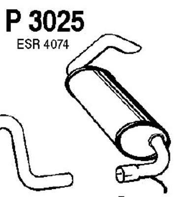 FENNO Izplūdes gāzu trokšņa slāpētājs (pēdējais) P3025