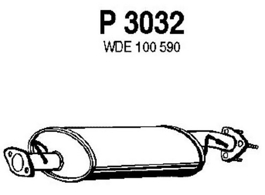 FENNO Vidējais izpl. gāzu trokšņa slāpētājs P3032