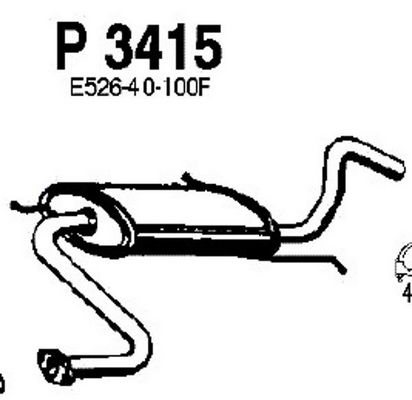 FENNO Vidējais izpl. gāzu trokšņa slāpētājs P3415