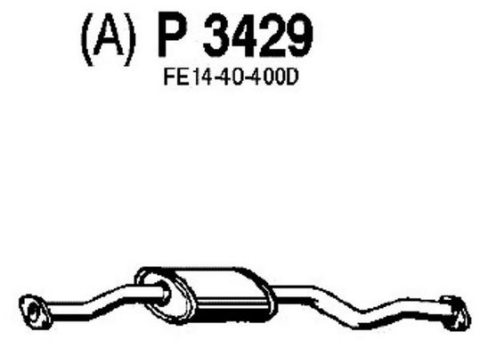 FENNO Средний глушитель выхлопных газов P3429