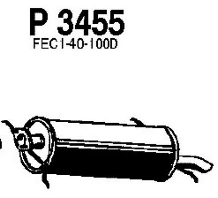 FENNO Izplūdes gāzu trokšņa slāpētājs (pēdējais) P3455