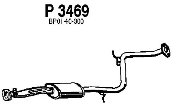 FENNO Vidējais izpl. gāzu trokšņa slāpētājs P3469