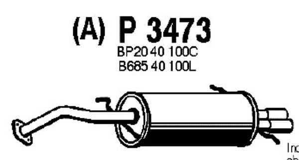 FENNO Izplūdes gāzu trokšņa slāpētājs (pēdējais) P3473
